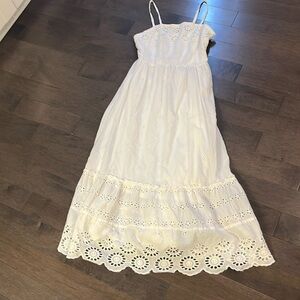 White eyelet dress